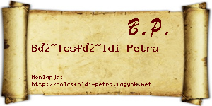 Bölcsföldi Petra névjegykártya